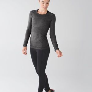 Lululemon Swiftly Tech Long Sleeve Heathered Black